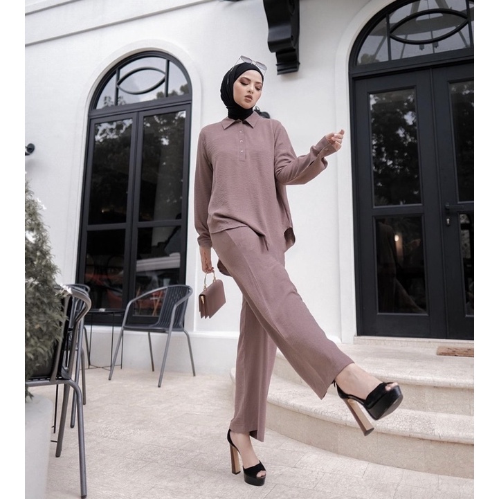 (MSB) ONE SET ISAFA TUNIK BLOUSE KEMEJA ATASAN WANITA