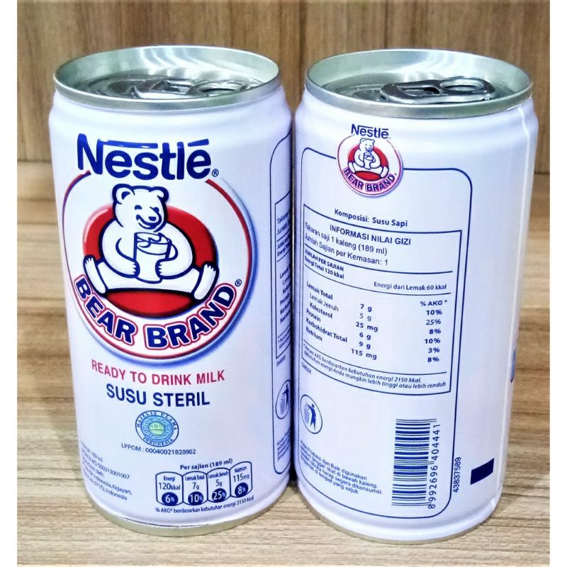 

susu bear brand 189 ml susu steril susu murni