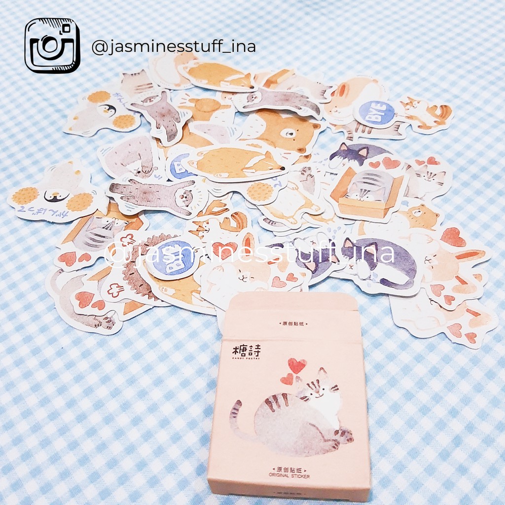 

45 Pcs Cute Animals Sticker Deco Box / Scrapbook Stickers / Stiker Deco Box Binatang Lucu