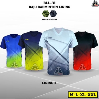 BLL-31 LN X BAJU BADMINTON DEWASA KAOS BADMINTON PRINT JERSEY BULUTANGKIS