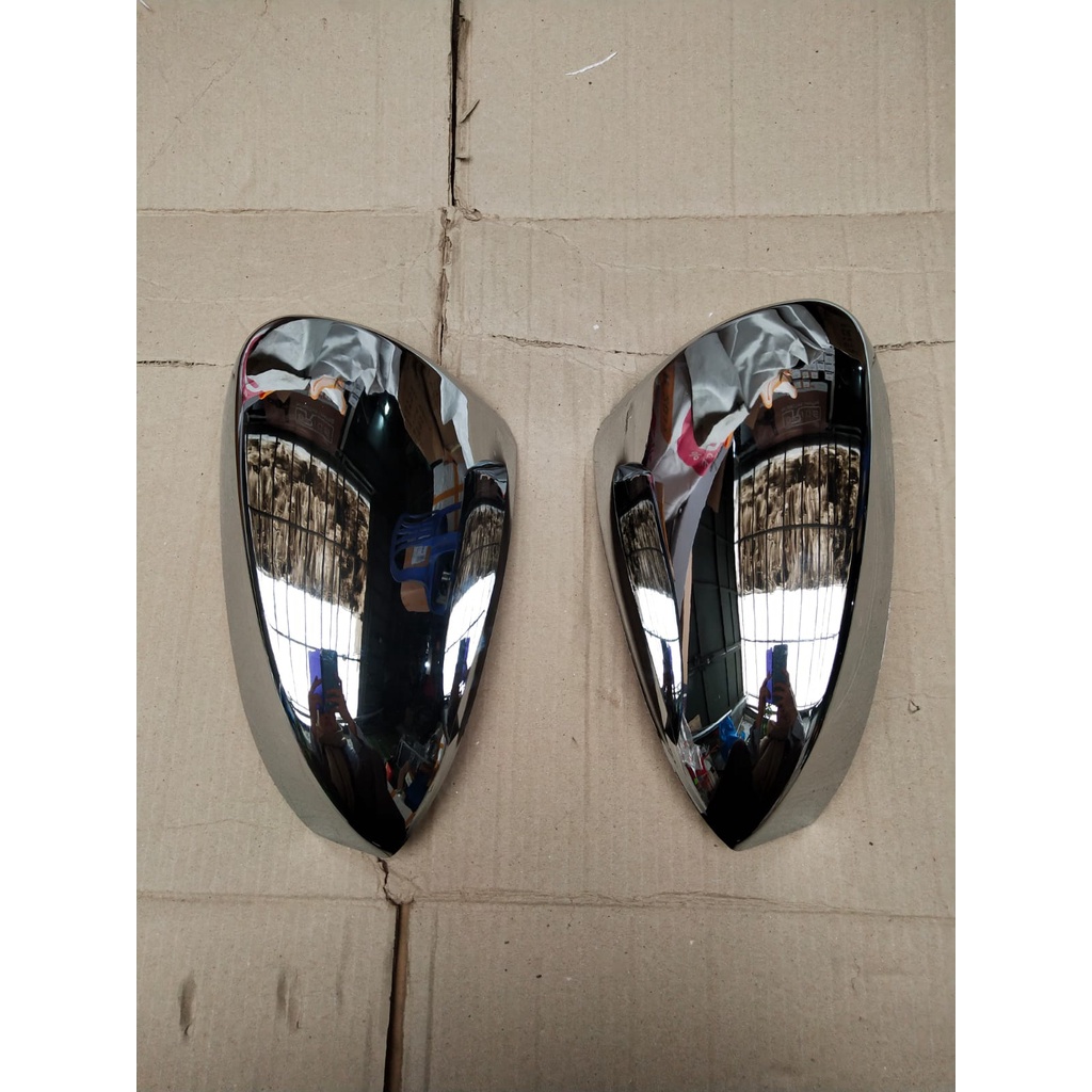 COVER TUTUP SPION CHROME VARIASI AVANZA 2019 POLOS TANPA LAMPU ORIGINAL 1SET 2PCS