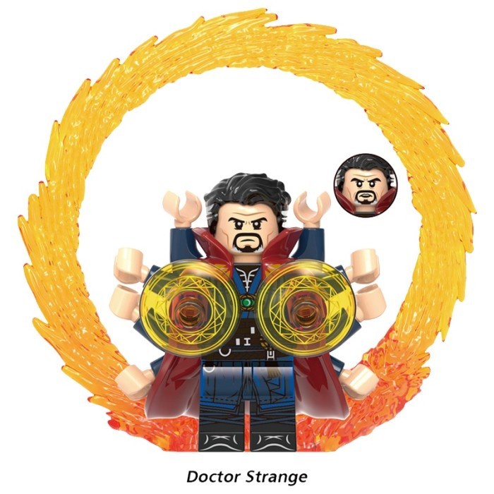 Lego Dr Strange Marvel Spiderman Ironman Hulk Thor Elmo