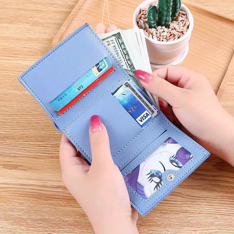 DOMPET LIPAT WANITA MINI KEKINIAN FASHION CEWEK KOREA KARAKTER KUCING WALLET CAT WOMEN AA37