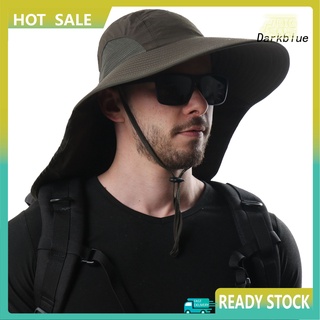 【Ready Stock】FHG--Fisherman Hat Waterproof Breathable with Fasten Strap Summer Sun Men Women Boonie Neck Flap Hat for Outdoor