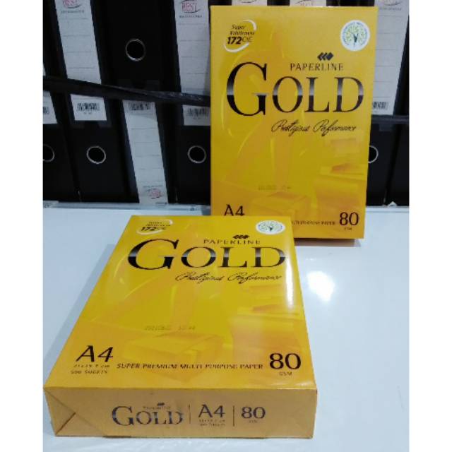 

HVS A4 80 GSM PAPERLINE GOLD/sidu