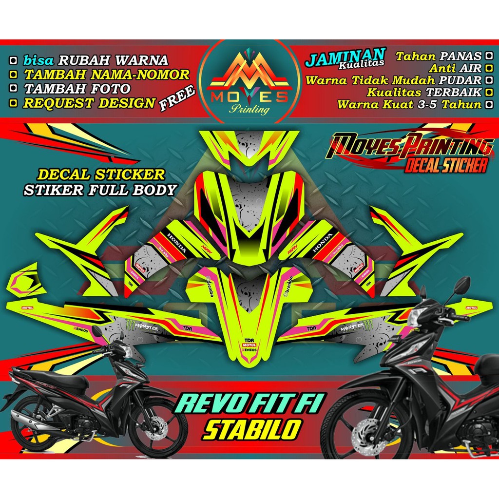 stiker revo fit fullbody decal stiker revo fit fi stiker motor revo fit fi custom variasi spec b