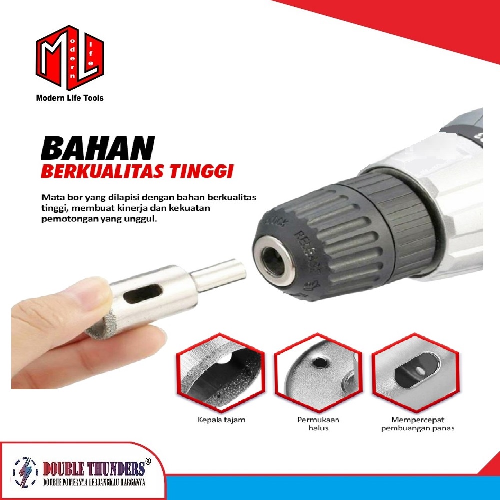 Mata Bor Kaca Keramik Granite Batu / Diamond Holesaw Hss Hole Saw ( 6mm Sampai 50mm )