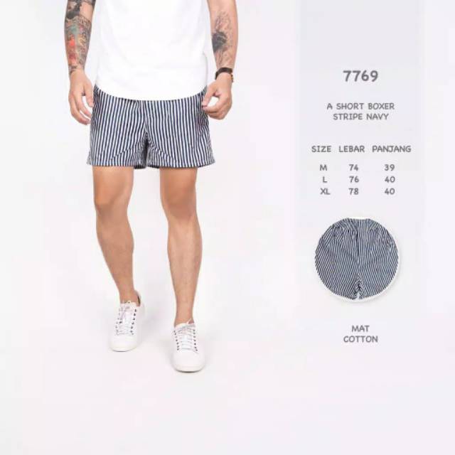  Celana  strip pendek pria celana  boxer garis  celana  