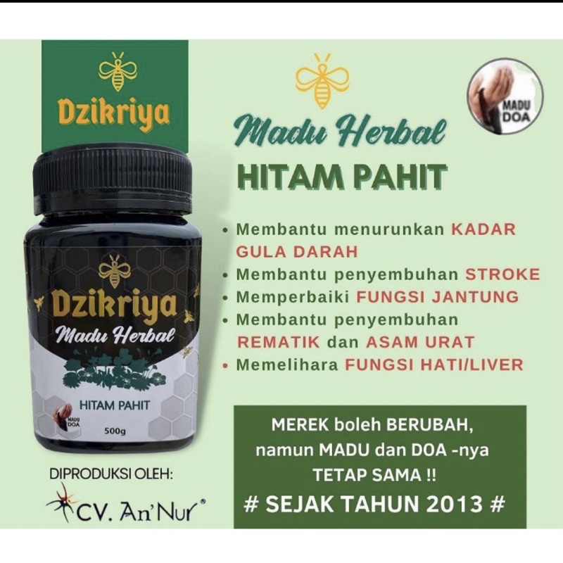 

Dzikriya Madu Herbal Hutan Pahit