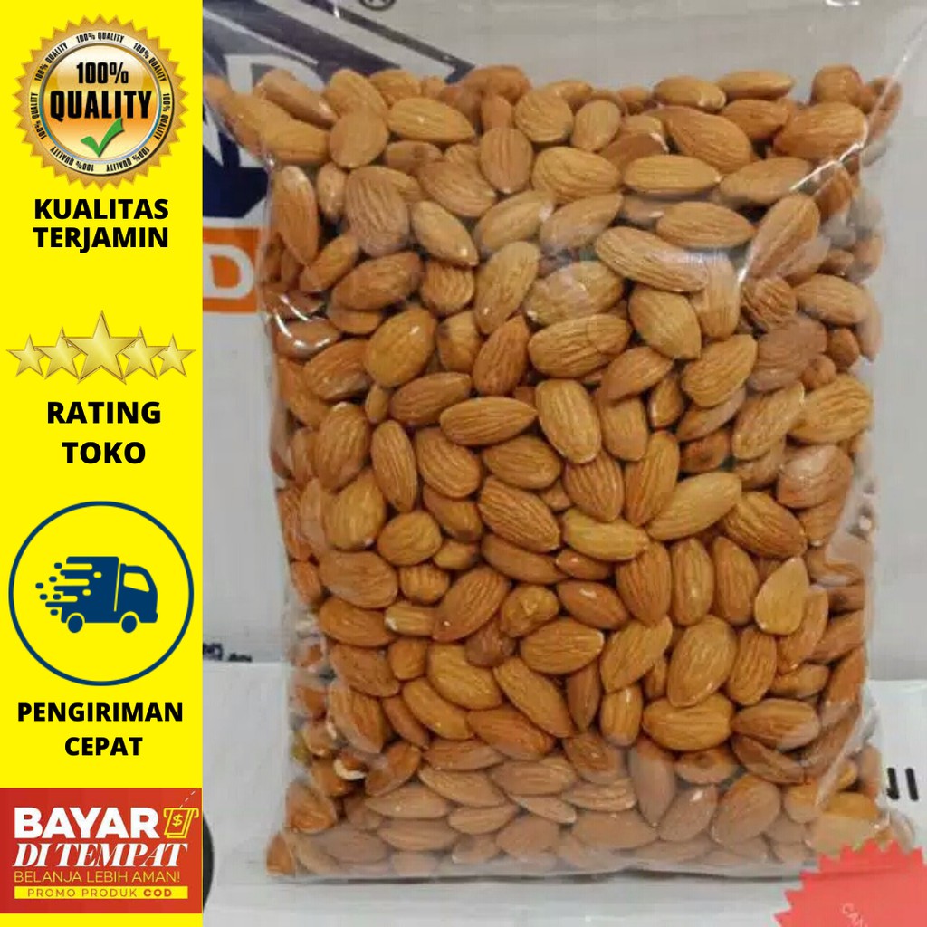 Jual Kacang Almond Panggang Kupas Tawar 250gr Shopee Indonesia 3720