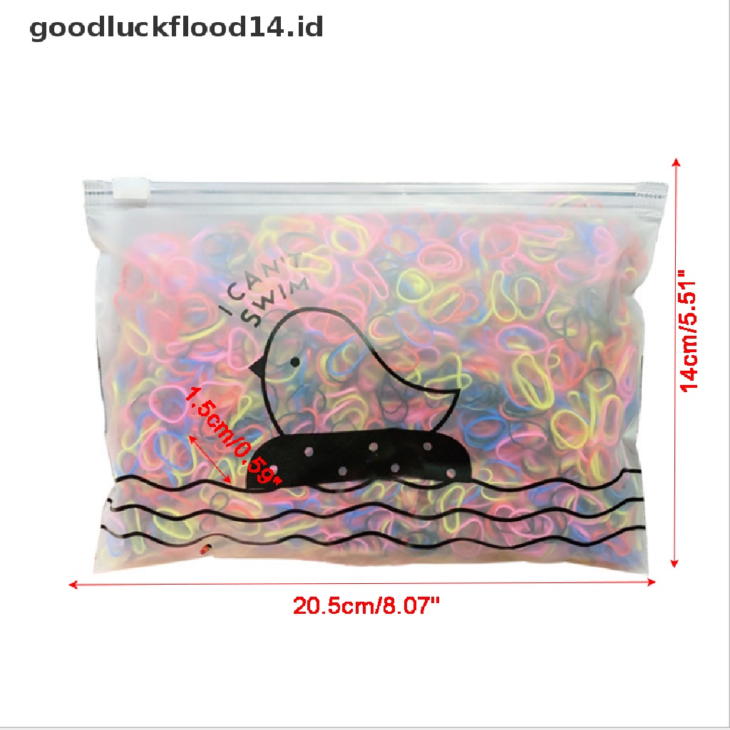 [OOID] 1000Pcs Children Hair Bands Girls Women Colorful Elastic Band Hair Rope Headband ID