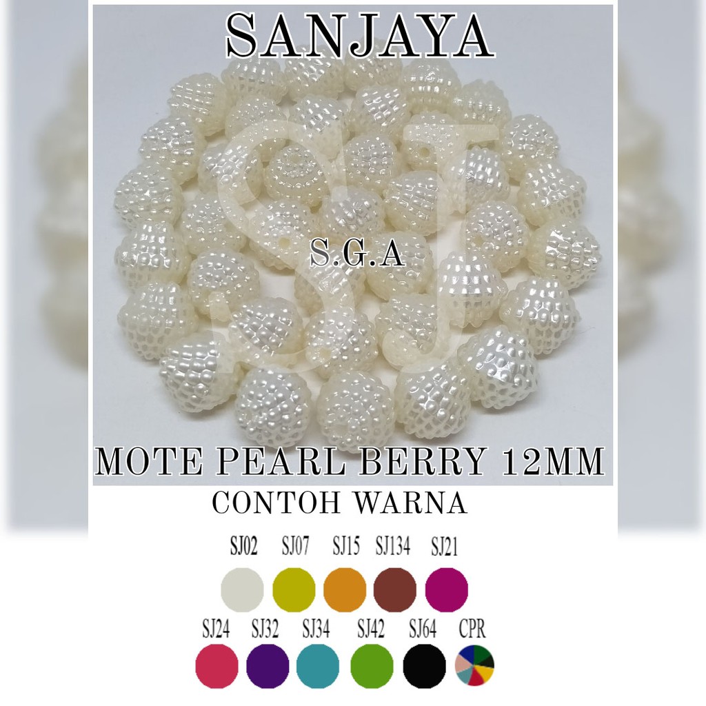 MOTE PEARL / MOTE BERRY / MANIK BERRY / MANIK KOTAK BERRY DIAMOND / MANIK PEARL BERRY / MOTE PEARL BERRY 12MM