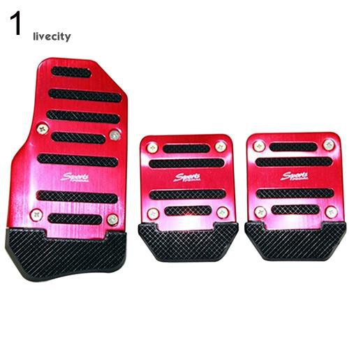 Set 3 Pcs Bantalan Pedal Kopling+Rem+Gas Mobil Manual Anti Slip