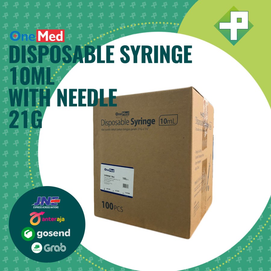 Spuit 10cc Needle 21G / Spuit 10ml OneMed