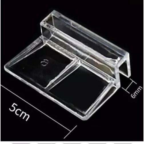 Bracket Penutup /Cover Kaca Untuk Aquarium Rimless (6, 8, 10, 12MM) - 6MM