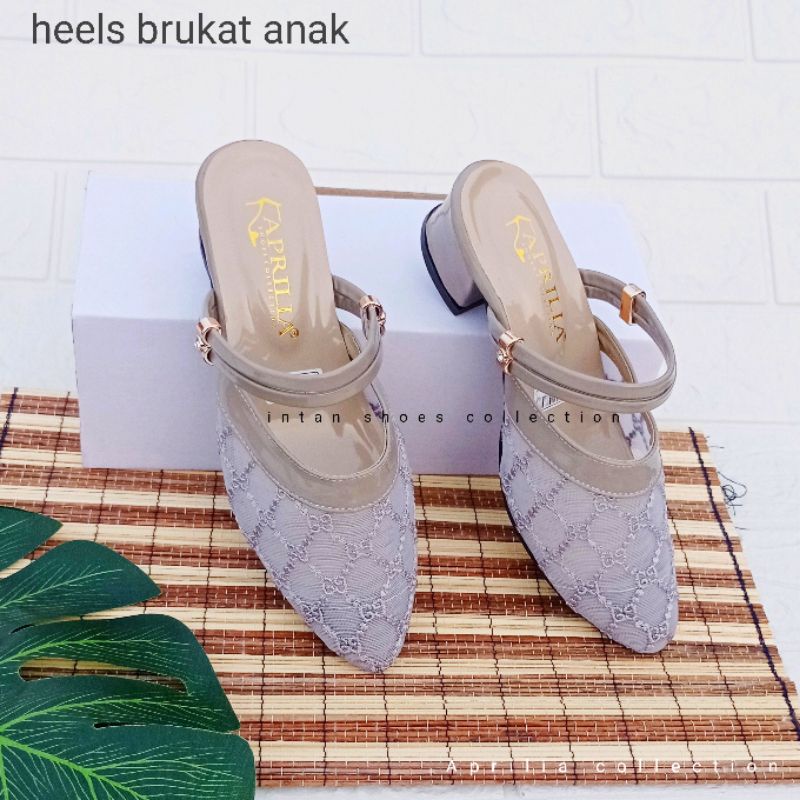 Hak Jinjit Hels Natal Terbaru 2026 Pesta Amak Sandal Anak Peremuan Hak Kaca Tinggi Hak Shandal Sepat