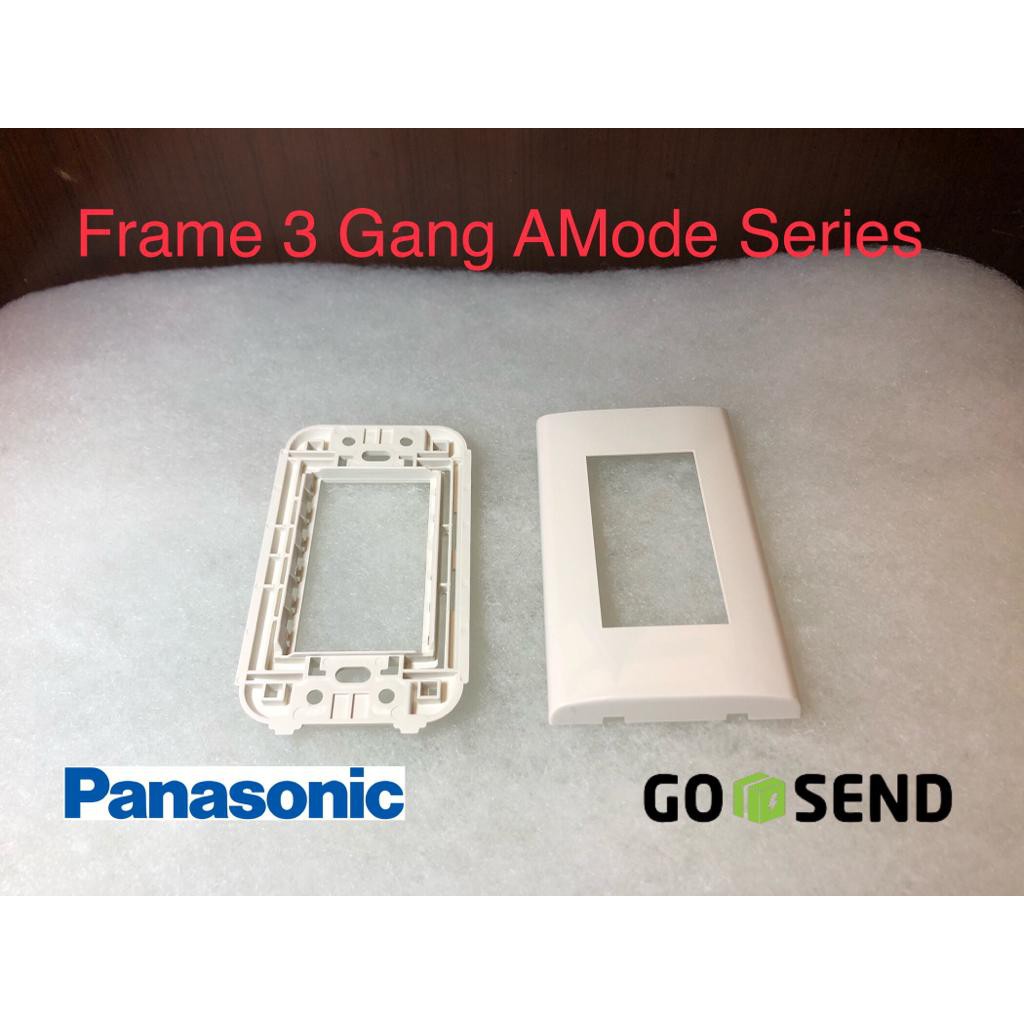 Frame Saklar Stop Kontak 3 Gang Petik AMode Series Panasonic