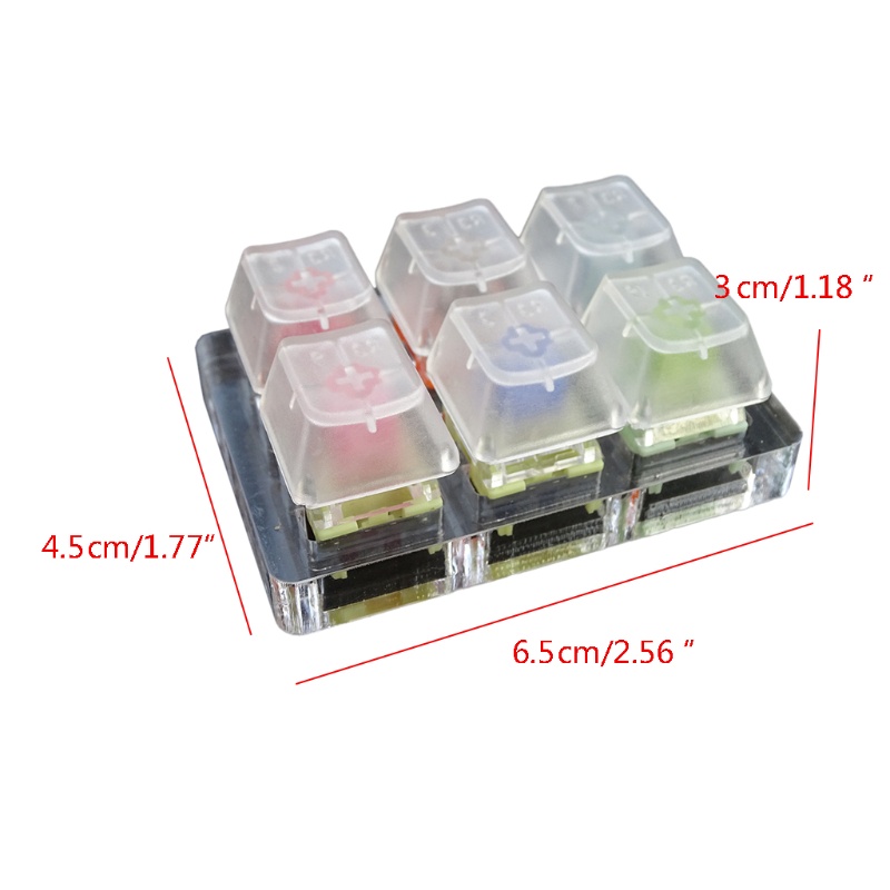 Btsg6 Untuk Key TTC Switch Tester Switch Shaft Sampler Dengan Keycaps Base Kosong Akrilik Tahan Debu Untuk Keyboard Mekanik