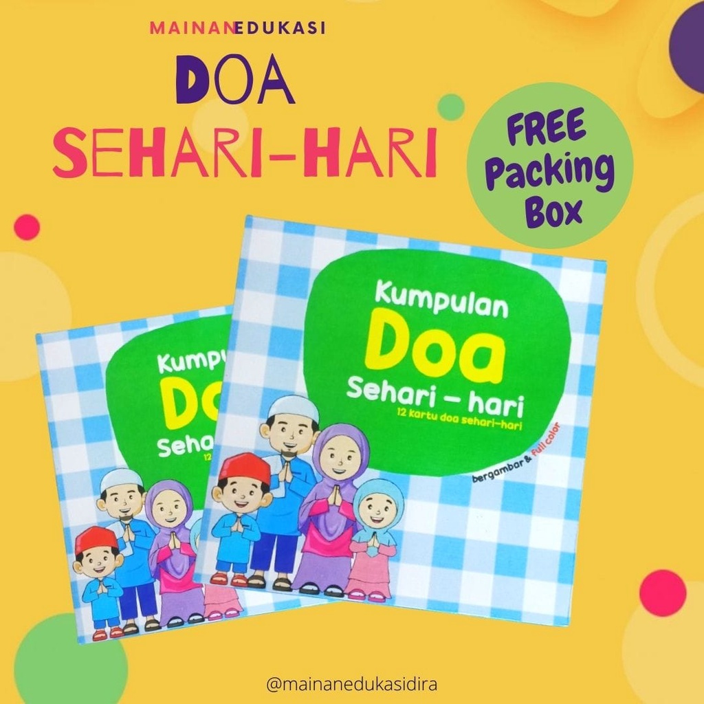 FLASHCARD FLASH CARD MAINAN PERMAINAN KARTU PINTAR STIKER DOA SEHARI HARI HIJAIYAH EDUKASI EDUKATIF 