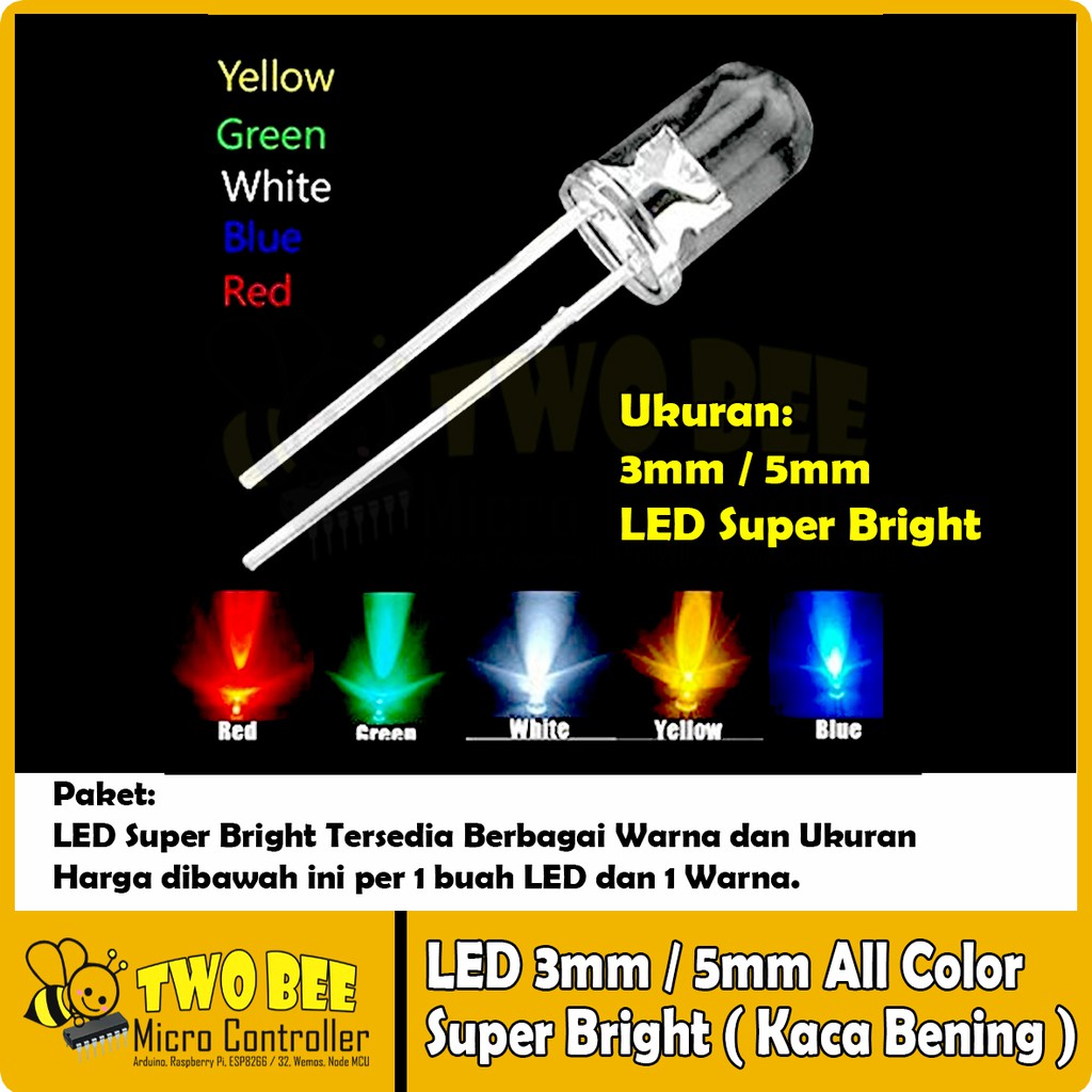 LED 3mm / 5mm LED Super Bright Clear