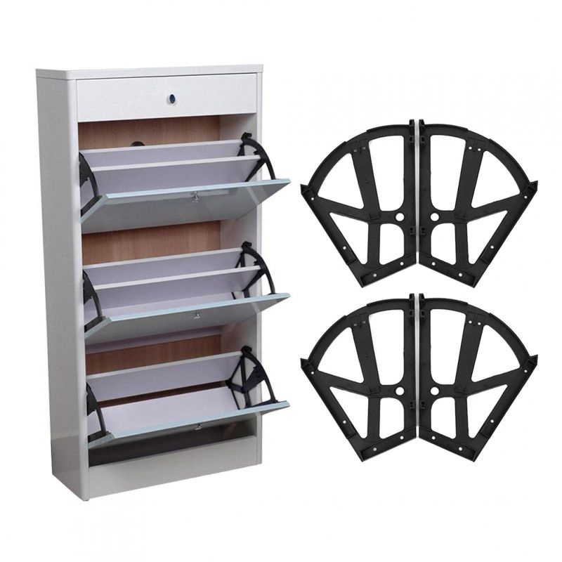 2pcs Braket Rak Sepatu Putar 1/2/3 Susun Engsel Rak Sepatu Alat Membuat Rak Sepatu Shoes Drawer Cabinet Hinges Frame