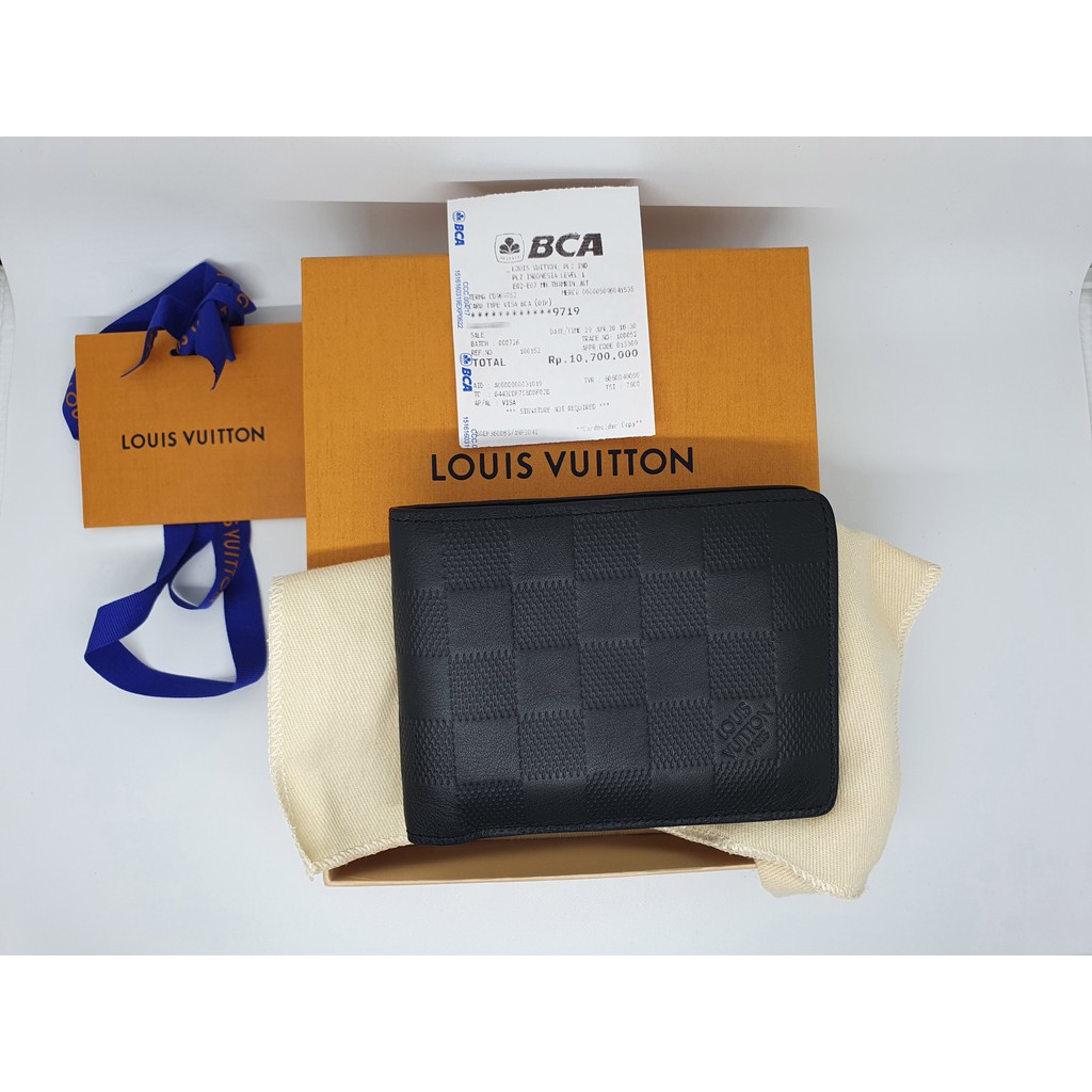 Louis Vuitton Multiple Wallet Damier Infini Leather Onyx Dompet LV 100% Authentic