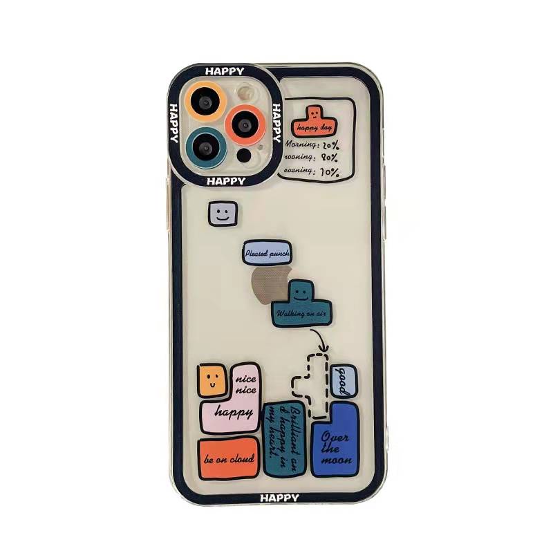 Soft case Silikon Transparan 13pro 13prm Motif Kartun Untuk iphone 11 12pro MAX 7p 8p XS MAX Xr 11 MAX 7se-se20207se-se