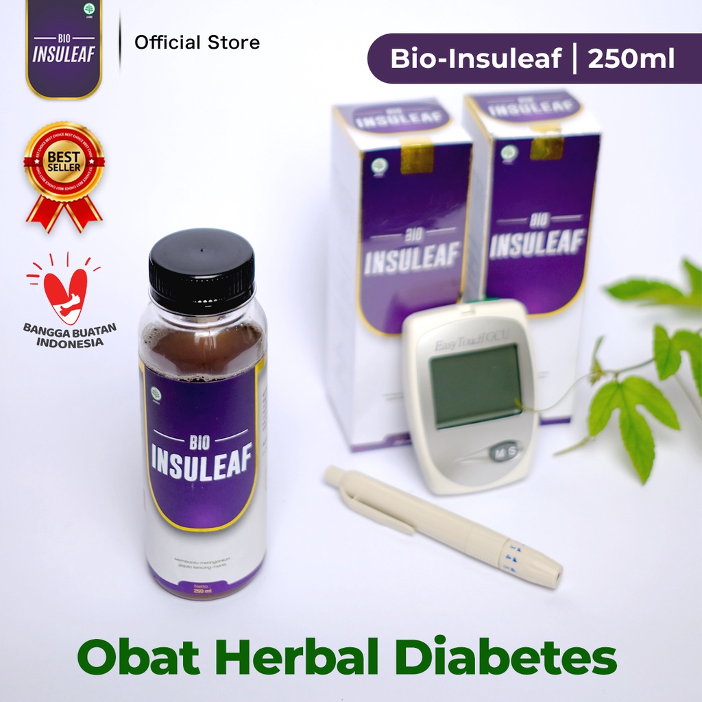 Jual OBAT DIABETES HERBAL BIO INSULEAF TURUNKAN GULA DARAH | BPOM DAN ...