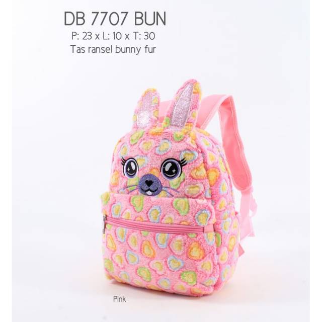 tas ransel bulu lucu cat unicorn / bunny fur