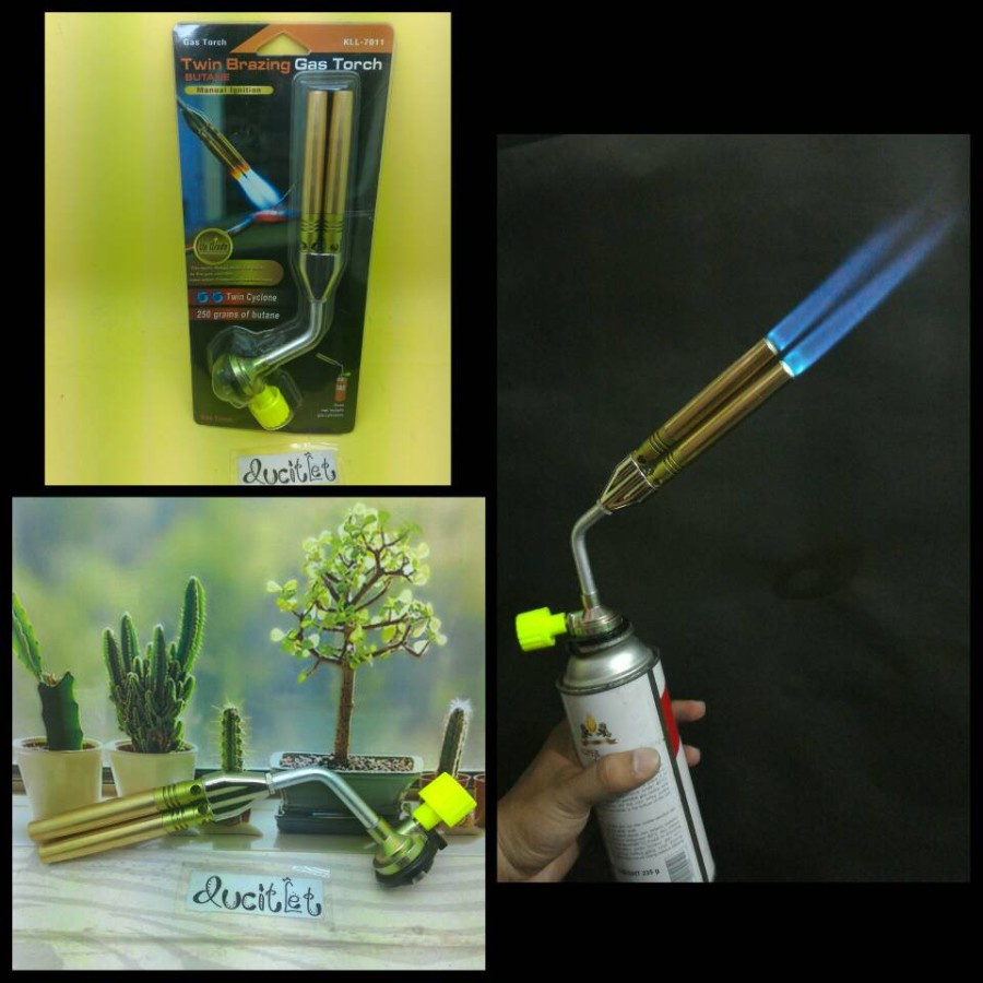 GAS TORCH 2 NOZEL 7011 BLENDER LAS MANUAL KEPALA GAS BLOW TORCH