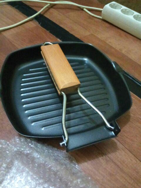 Square Grill Pan Teflon Non Stick Frying Pan Wajan Mini Panci