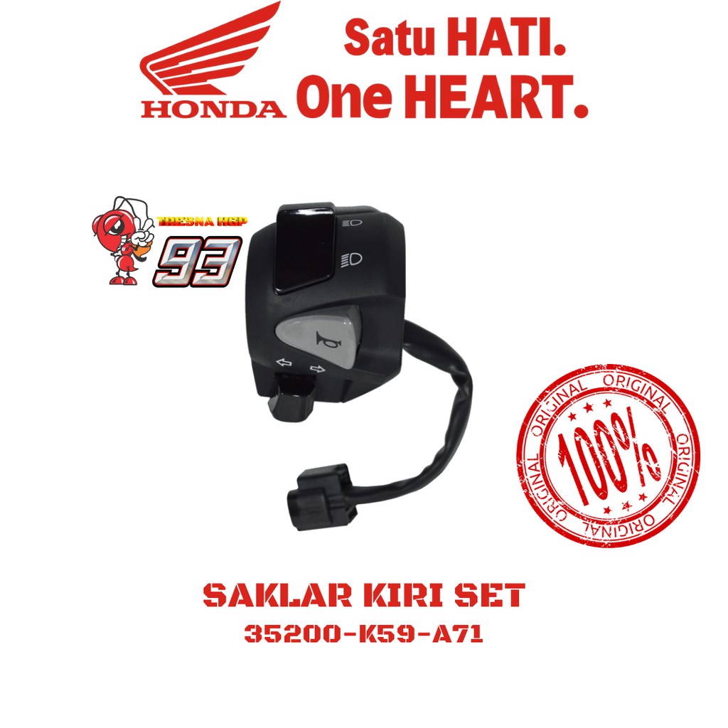 35200-K59-A71 SAKLAR KIRI SET NEW VARIO 125 & 150 ESP ORIGINAL | SWITCH ASSY DIM HORN WINKER 35200K5