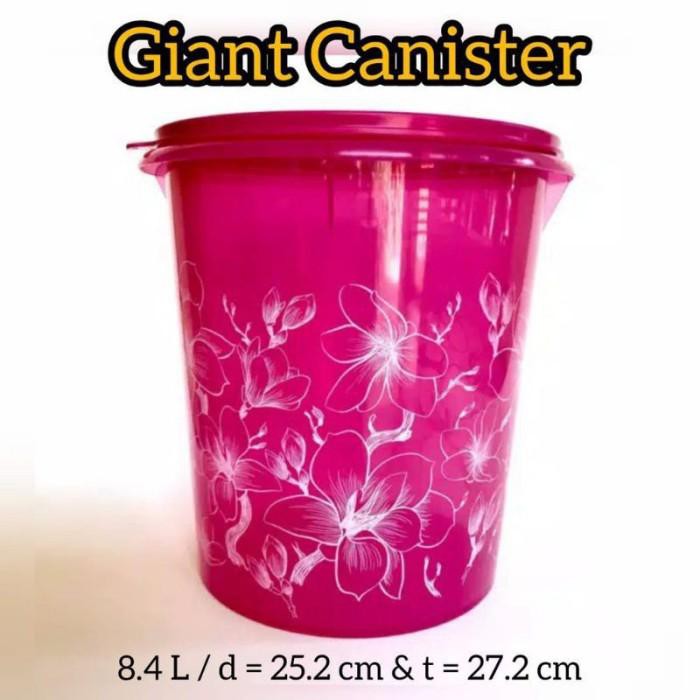 toples Giant Canister 1pcs UNGU corak Flower TERMURAH