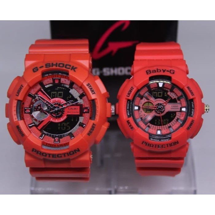JAM TANGAN COUPLE GSHOCK CASIO GA 110 DOUBLE TIME TERBARU ANALOG GRATIS ONGKIR