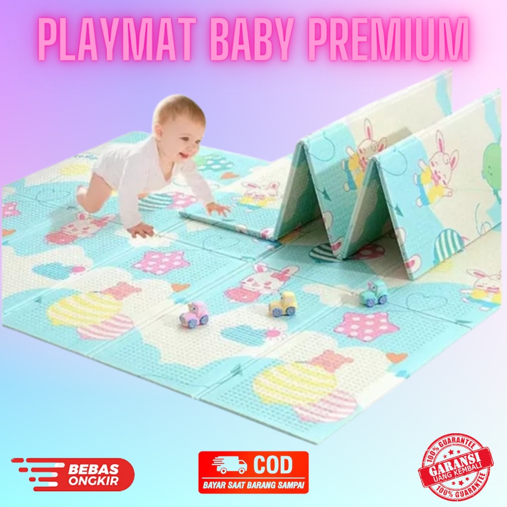 Matras Karpet Premium Alas Tidur Duduk Lantai Tikar Waterproof Ukuran Jumbo Lipat Playmat Bayi Baby 