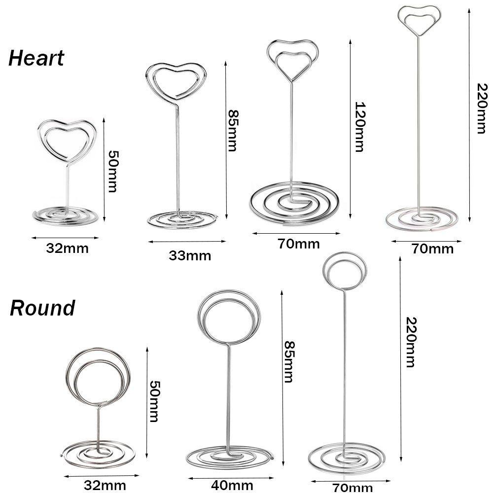 Suyo 1PCS Nomor Meja Holder Metal Romantic Kertas Penjepit Kartu Gambar Display Stand Dekorasi Desktop Perlengkapan Pernikahan Klem Berdiri