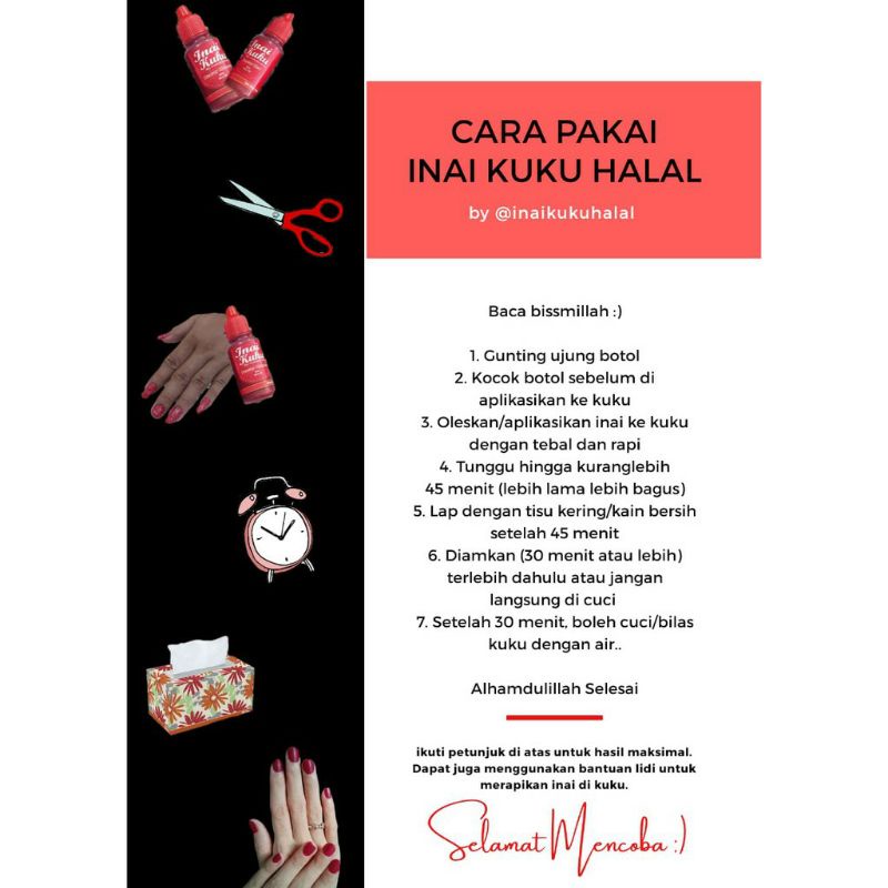 KUTEK HALAL SAH UNTUK SHOLAT// INAI KUKU MUSLIMAH