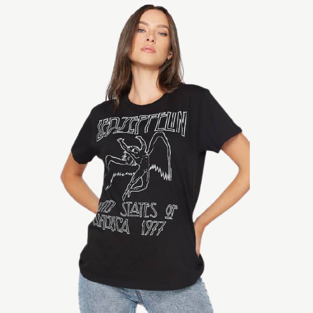 Kaos Oversize Led Zeppelin Cotton Combed 24s Tshirt Led Zeppelin Premium
