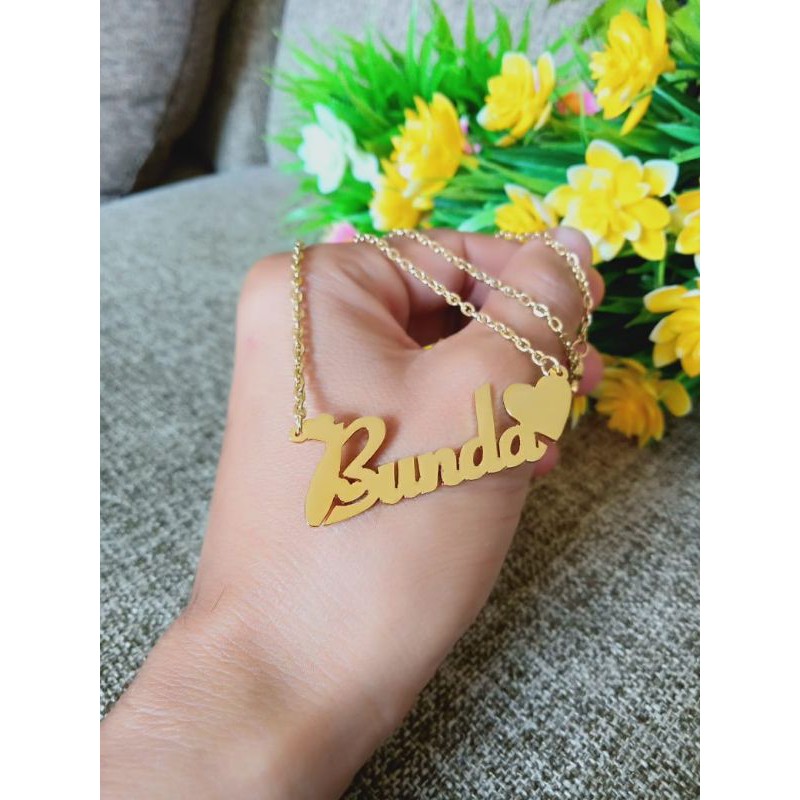 kalung ukir nama titanium