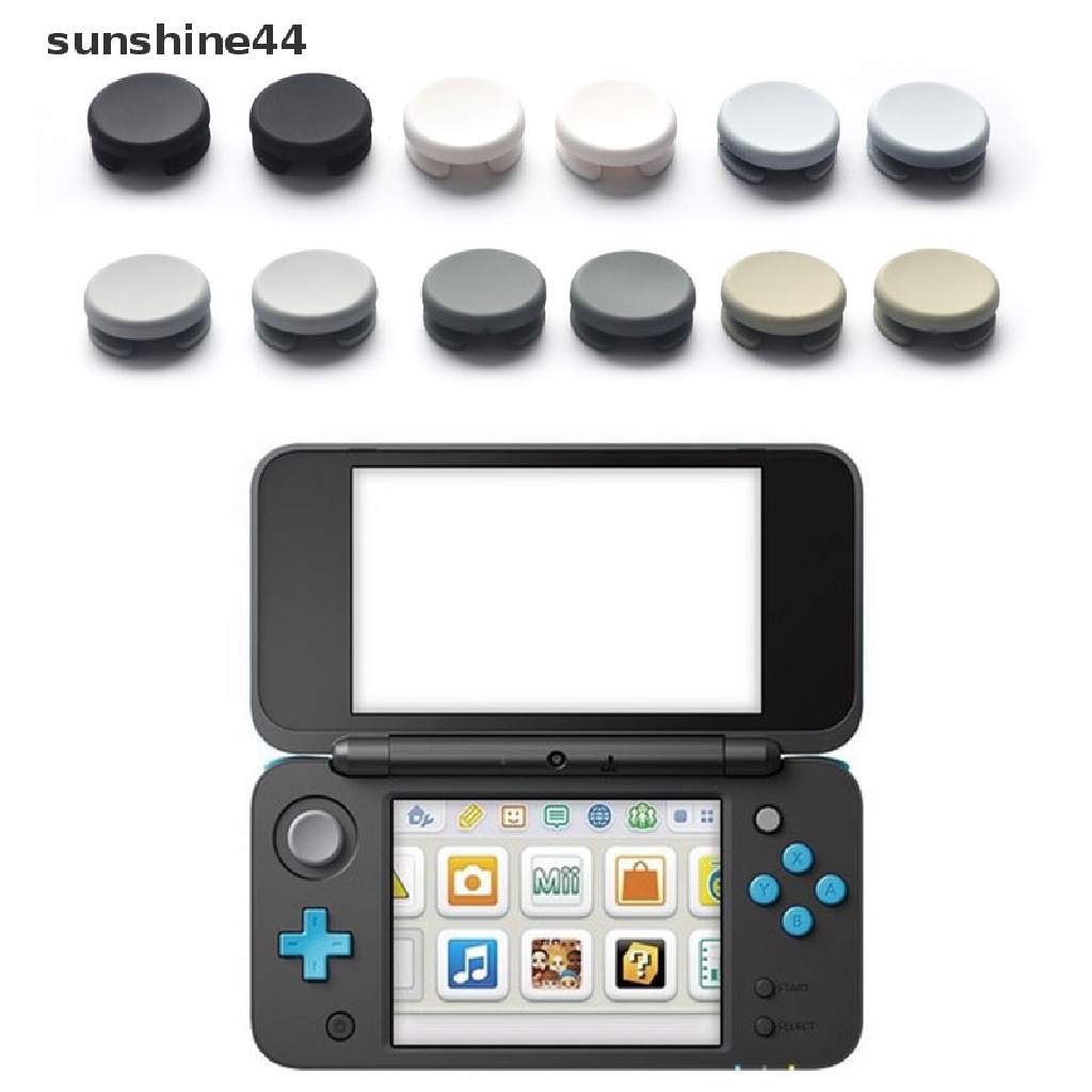 Sunshine 2pcs Cap Thumbstick Joystick Pengganti Warna Abu-Abu Untuk 2DS 3DS 3DS XL