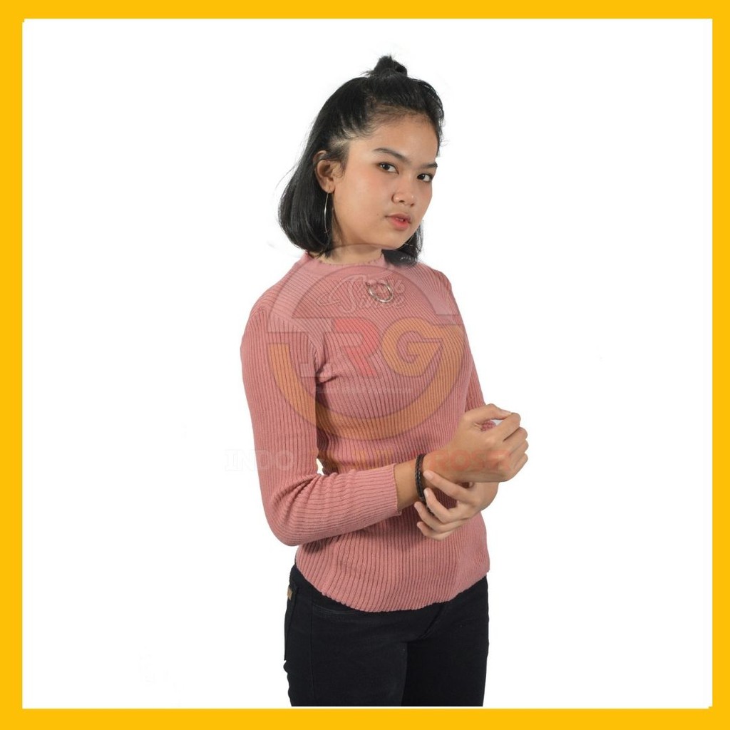 ATASAN WANITA RING KNIT SWEATER  / RAJUT PRESSBODY / SWEATER RAJUTWANITA KEKINIAN