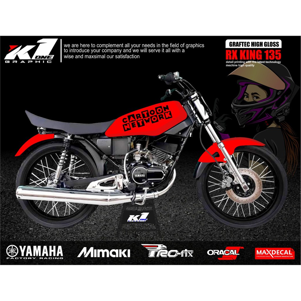 Sticker Cutting Rx King Striping Rx-King Harga Ternurah Sticker Motif Cartoon Network