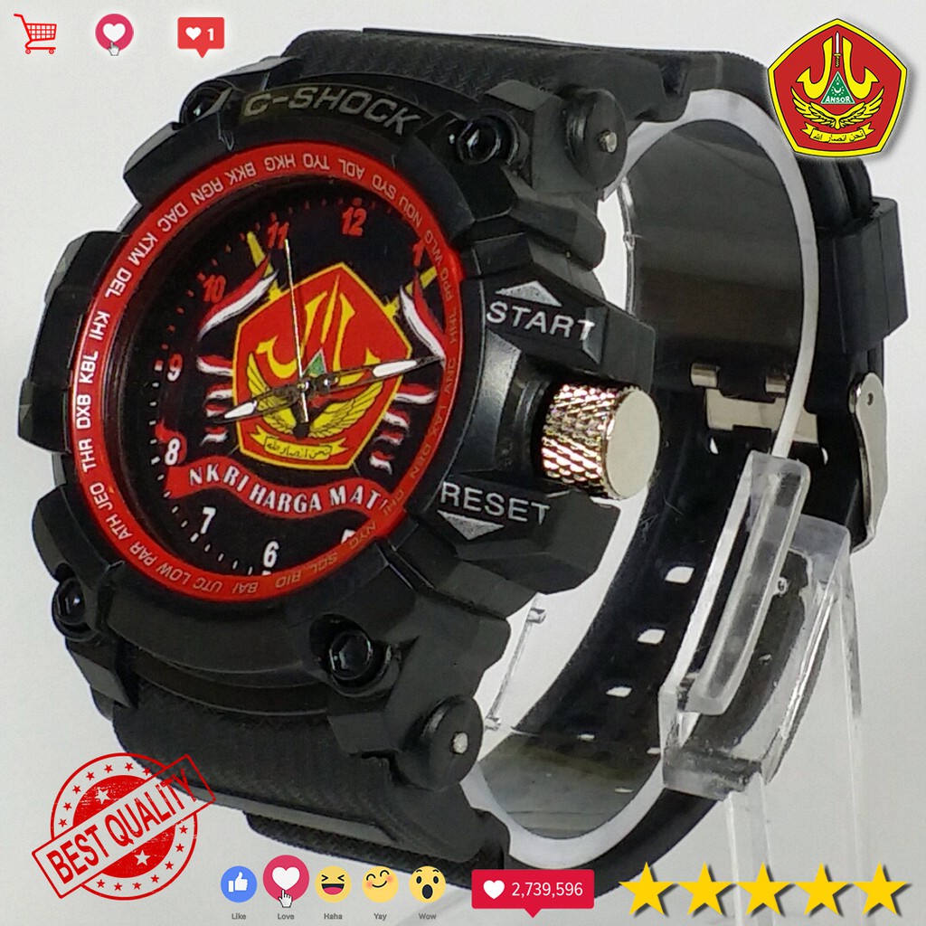 (BEST COLLECTION) JAM TANGAN BANSER ANTI AIR { LIST MERAH }