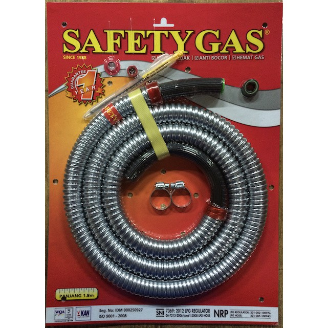 SELANG GAS 3 LAPIS LPG SAFETY GAS DENGAN METAL BESI