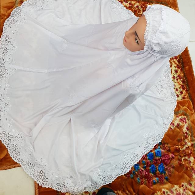 mukena kerancang bordiran padang