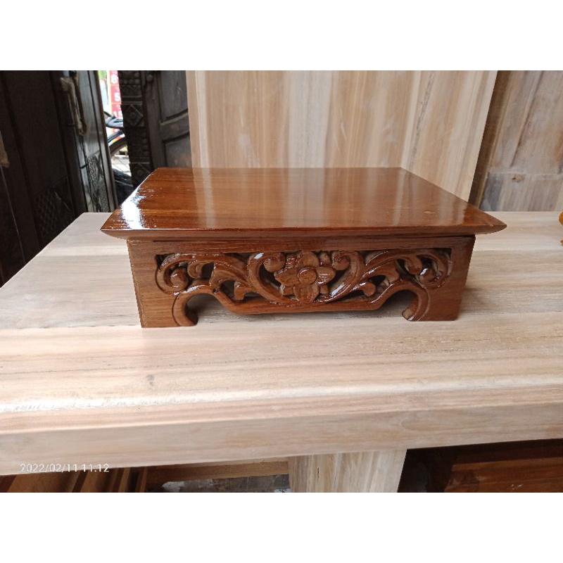 Tatakan pot Bonsai || dudukan pot Bonsai || kayu jati || alkafurni