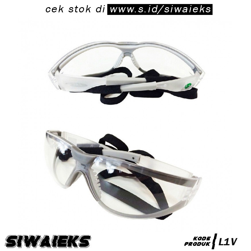 L1V 3M Kacamata Safety Googles Anti Fog Dust 3M11394 Transparent Grab Medan