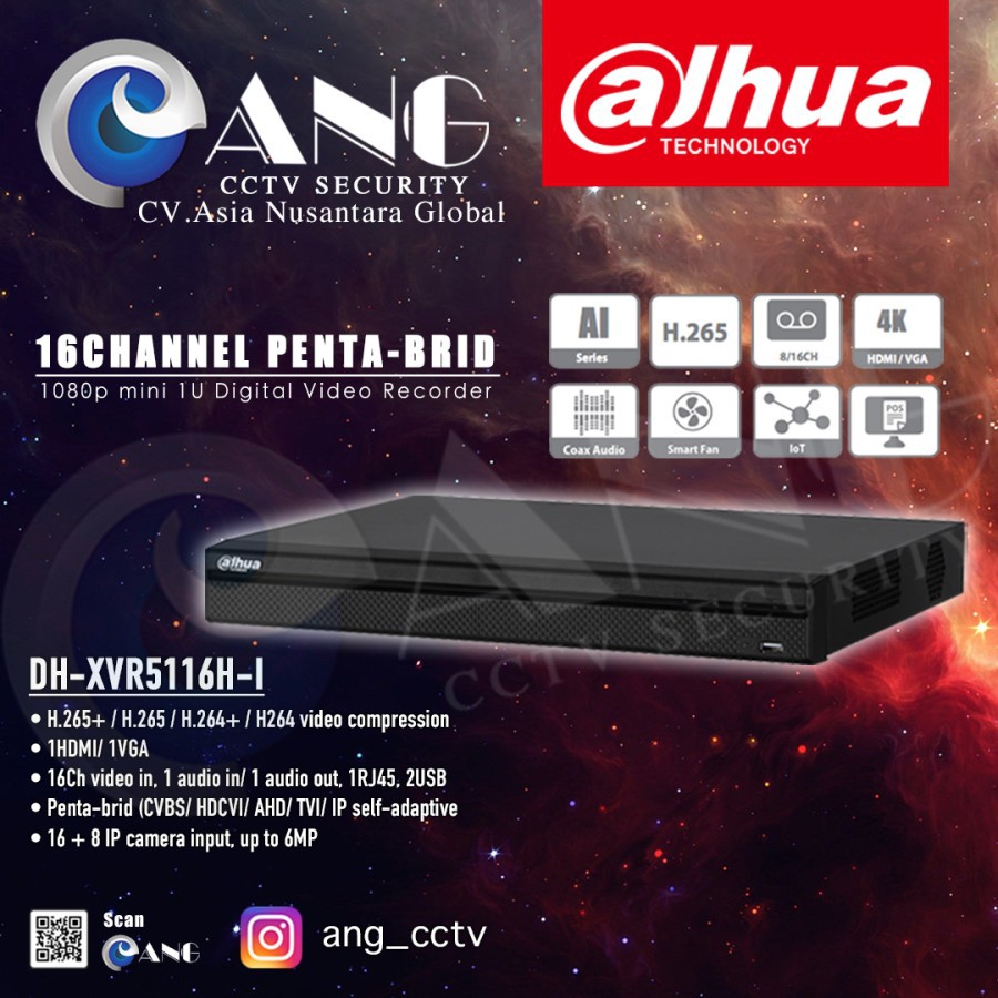 DVR 8 CHANNEL DAHUA DH-XVR5208AN-4KL-X