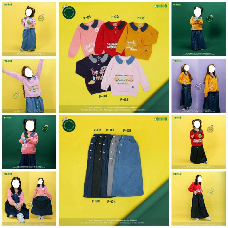 Happy Day by Oshiby setelan anak perempuan