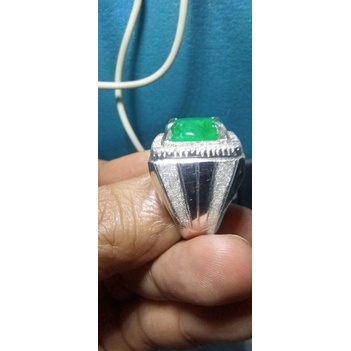 Cincin Batu Natural Zambrud Colombia